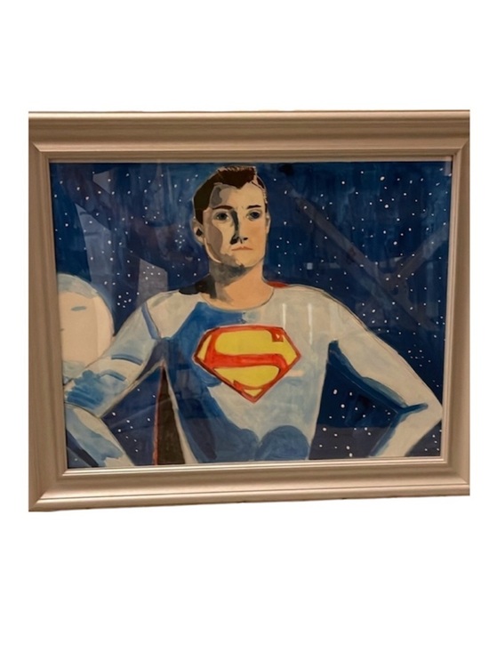 Hand Crafted Other - HANDCRAFTED watercolor painting print of Superman I painted print by me NWT